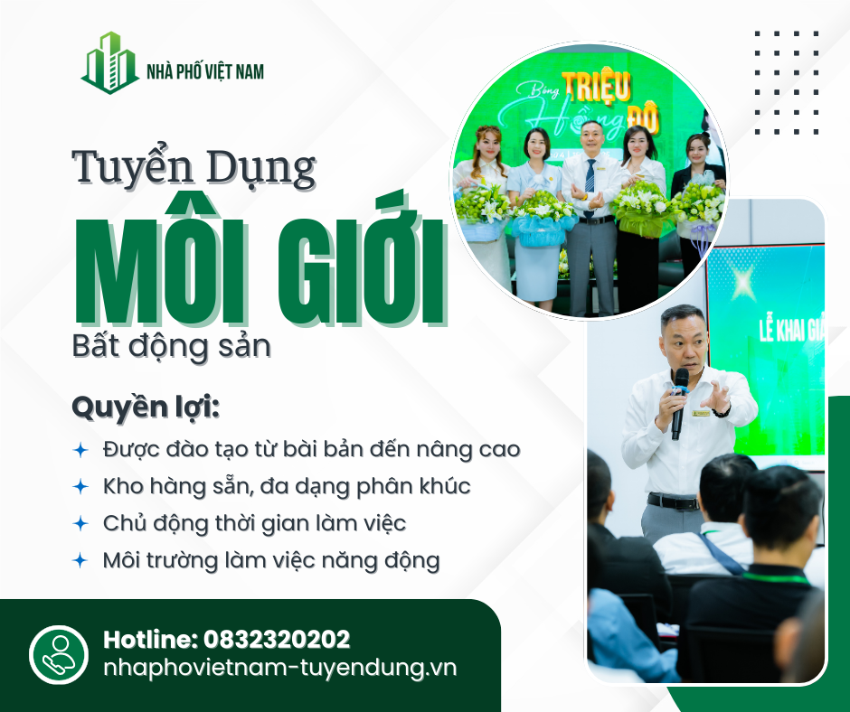 Tuyển Dụng - Đào Tạo Nghề Môi Giới Bất Động Sản Chuyên Nghiệp