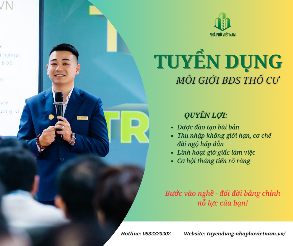 Tuyển Dụng Nhân Sự Kinh Doanh Bất Động Sản Thổ Cư - Được Đào Tạo Bài Bản - Hỗ Trợ Thực Chiến 1-1