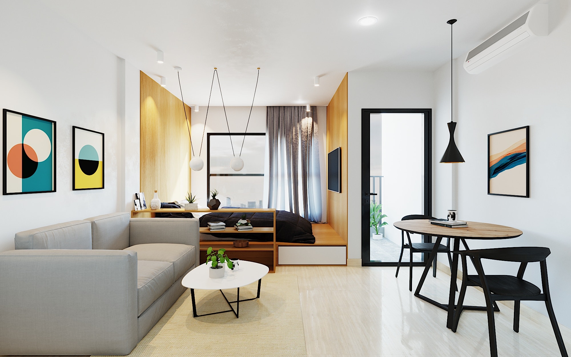 Tìm hiểu các mẹo bài trí căn hộ studio để có phong thủy tốt