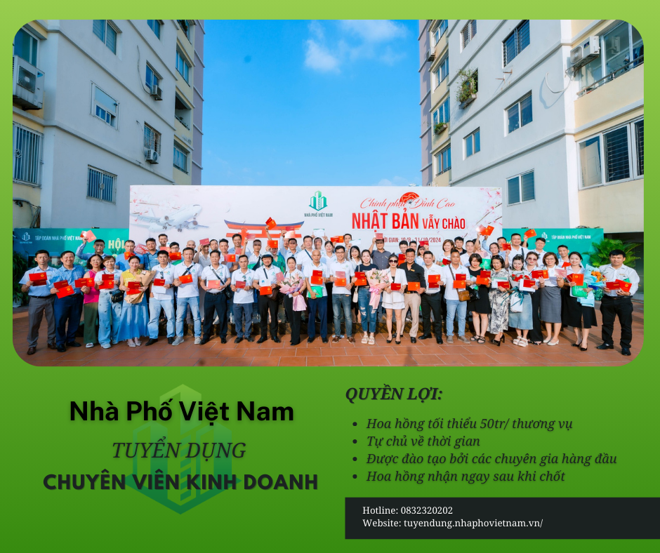 Mở Khoá Cánh Cửa Sự Nghiệp Ngành Bất Động Sản Với Hot Job Tại Nhà Phố Việt Nam