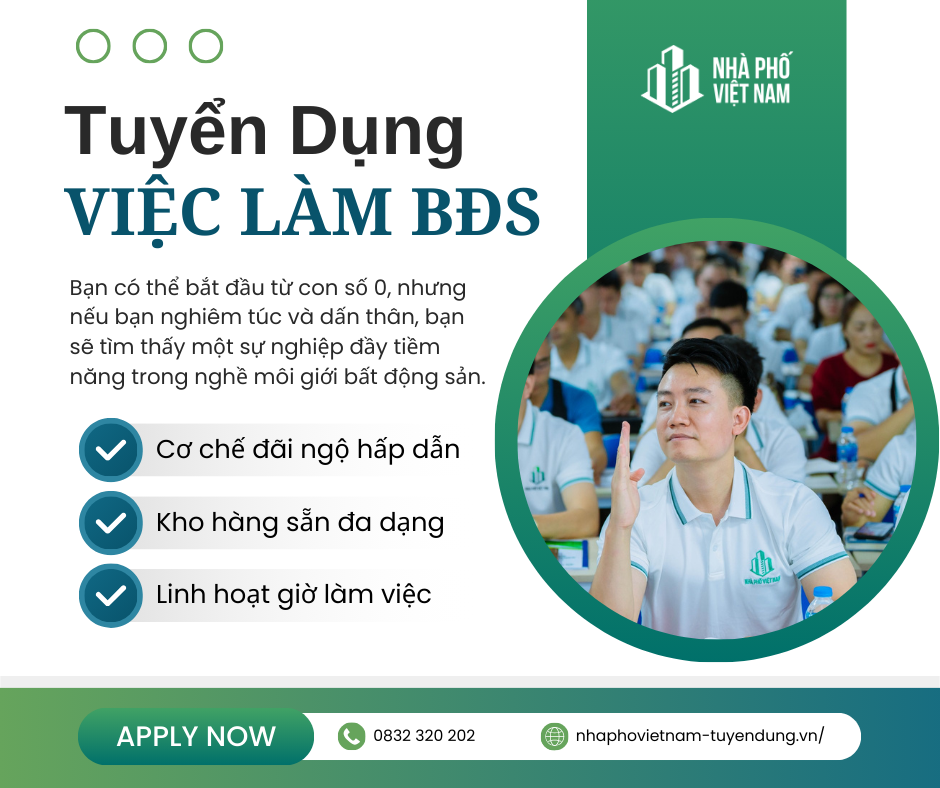Tuyển Dụng - Đào Tạo Việc Làm Bất Động Sản Tại Hà Nội