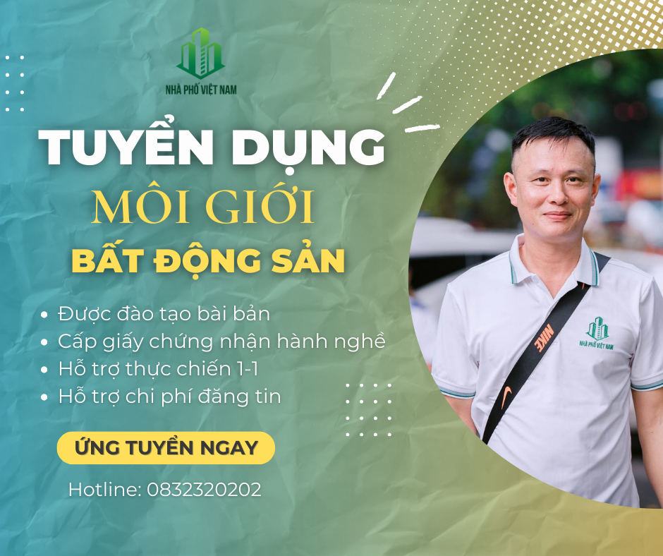 Tuyển Dụng Đào Tạo Nghề Môi Giới Bất Động Sản - Không Yêu Cầu Kinh Nghiệm, Được Đào Tạo Nghề Miễn Phí